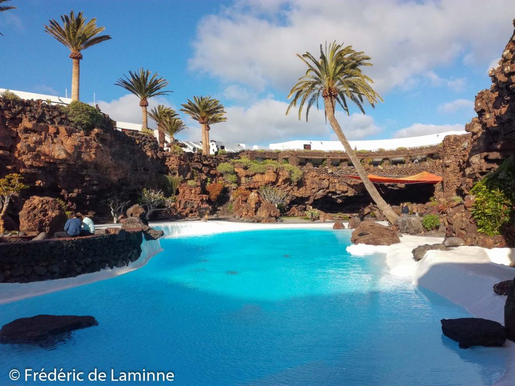 La piscine du Roi aux Jameos del Agua (Haria) sur l'île de Lanzarote, Canaries