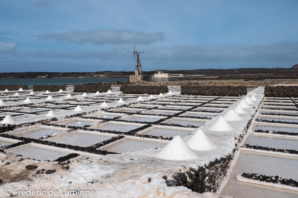 Des tas de sel sèchent aux Salinas de Janubio (Yaiza), Lanzarote