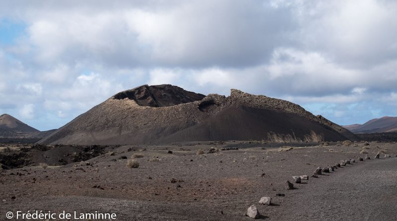 Le volcan El Cuervo sur l'île de Lanzarote, Canaries.