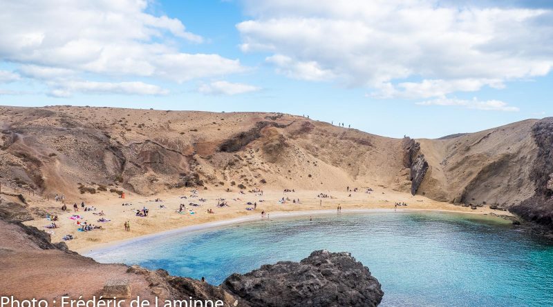 Plage de Papagayo près de Playa Blanca sur l'île de Lanzarote, Canaries le 18/11/2019. Photo : Frédéric de Laminne